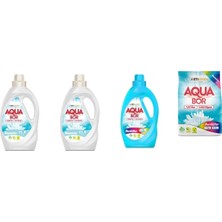 Aquabor Doğal Mineralli Sıvı Beyaz + Sıvı Beyaz  + Sıvı Renkliler + 4 kg Renkliler 4 Lü Set