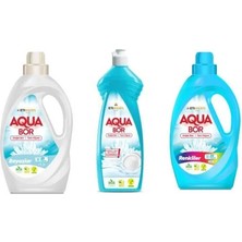 Aquabor Doğal Mineralli Sıvı Beyaz + Bulaşık + Sıvı Renkliler Set