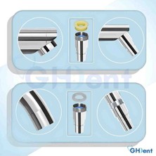Gh Dent SH16 Uyumlu Musluk Dönüştürücü Adaptör - Tek Parça Çift Yönlü Pirinç Aparat - Krom Kaplama Dayanıklı Metal