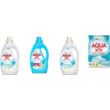 Boron Aquabor Doğal Mineralli Sıvı Beyaz + Sıvı Renkliler + Sıvı Beyaz  + 4 kg Beyaz 4 Lü Set