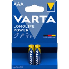 Varta Longlife Power Aaa Ince Kalem Pil 2'li Paket (Alkalin) 3 Adet