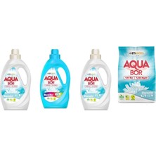 Aquabor Doğal Mineralli Sıvı Beyaz + Sıvı Renkliler + Sıvı Beyaz  + 4kg Beyaz Set