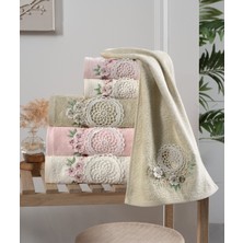 Arliva Home Bambu Nil 3 D Nakışlı %70 Bambu %30 Pamuk 6 Lı 50X90 cm El Yüz Havlusu