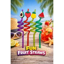 Bulut 4 Adet Tekrar Kullanılabilir Kıvırcık Plastik Pipet