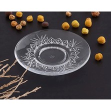 Paşabahçe Timeless 6'lı Çay Tabağı 2 Adet Şeffaf Renkli Özel Günler İçin