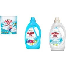 Aquabor Doğal Mineralli Tablet + Sıvı Renkliler + Sıvı Beyaz  3 Lü Set