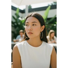 Mimoza Accessories Büyük Gold Halka Küpe