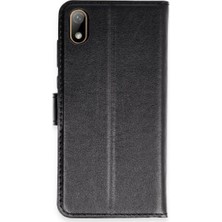 Cepmoda Huawei Y5 2019 Uyumlu Kapaklı Kılıf - Cüzdanlı - Kopçalı - Siyah