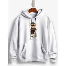 MGAX Sevimli Ayı Skate King Baskılı Regular Kapşonlu Sweatshirt