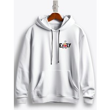 MGAX Sevimli Ayı Take It Easy (Boşver) Arma Baskılı Regular Kapşonlu Sweatshirt