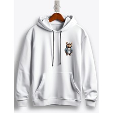 MGAX Sevimli Ayı Bear Arma Baskılı Regular Kapşonlu Sweatshirt