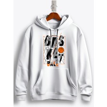 MGAX Basketbol Born To Win Basketball Baskılı Regular Kapşonlu Sweatshirt