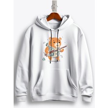 MGAX Avcı Hunter Bear Baskılı Regular Kapşonlu Sweatshirt
