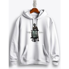 MGAX Vintage Nostalgia Scooter Baskılı Regular Kapşonlu Sweatshirt