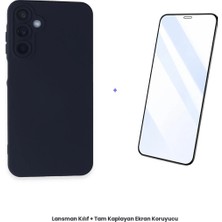 Cepmoda Samsung Galaxy A05S Lansman Kılıf + Tam Kaplayan Antistatik Ekran Koruyucu Set - Lacivert