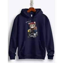MGAX Motosiklet Non Stop Engine Roar Baskılı Regular Kapşonlu Sweatshirt