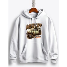 MGAX Off Road Mud Life Baskılı Regular Kapşonlu Sweatshirt