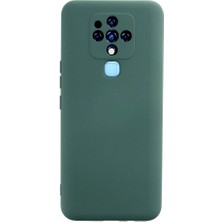 Cepmoda Tecno Camon 16 Lansman Kılıf - Iç Kısmı Kadife Kaplı - Esnek Silikon Kapak - Koyu Yeşil