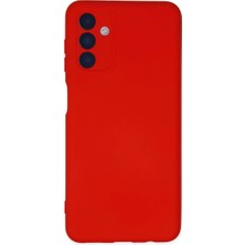 Cepmoda Samsung Galaxy A04S Lansman Kılıf - Iç Kısmı Kadife Kaplı - Esnek Silikon Kapak - Kırmızı