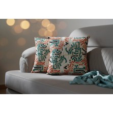 NDC Home Modern Desenli Dekoratif Kırlent – Çift Taraflı Dijital Baskı 45 x 45 cm