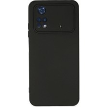 Cepmoda Poco M4 Pro 4g Lansman Kılıf - Iç Kısmı Kadife Kaplı - Esnek Silikon Kapak - Siyah