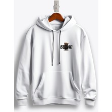 MGAX Sevimli Ayı Dark Bear Arma Baskılı Regular Kapşonlu Sweatshirt