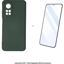 Cepmoda Mi 10T Lansman Kılıf + Tam Kaplayan Antistatik Ekran Koruyucu Set - Koyu Yeşil