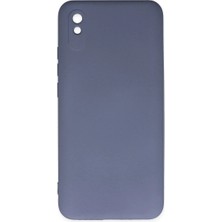 Cepmoda Redmi 9A Lansman Kılıf - Iç Kısmı Kadife Kaplı - Esnek Silikon Kapak - Gri