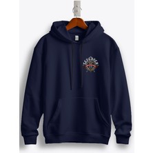 MGAX Denizlerin Kralı Arma Baskılı Regular Kapşonlu Sweatshirt