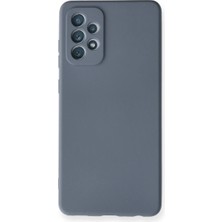 Cepmoda Samsung Galaxy A72 Lansman Kılıf - Iç Kısmı Kadife Kaplı - Esnek Silikon Kapak - Gri