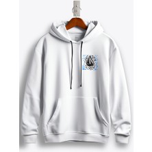 MGAX Denizci Yelkenli Arma Baskılı Regular Kapşonlu Sweatshirt