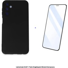 Cepmoda Samsung Galaxy M14 5g Lansman Kılıf + Tam Kaplayan Antistatik Ekran Koruyucu Set - Siyah