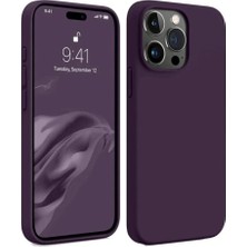 Cepmoda iPhone 15 Pro Max Uyumlu First Serisi Ince Silikon Kılıf – Mürdüm