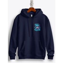 MGAX Sevimli Ayı Born To Be Awesome Arma Baskılı Regular Kapşonlu Sweatshirt