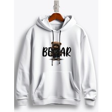 MGAX Sevimli Ayı Dark Bear Baskılı Regular Kapşonlu Sweatshirt