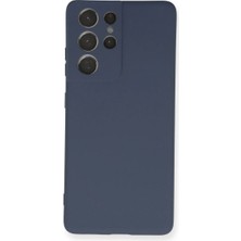 Cepmoda Samsung Galaxy S21 Ultra Lansman Kılıf - Iç Kısmı Kadife Kaplı - Esnek Silikon Kapak - Gri