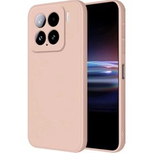 Cepmoda Mi 15 Pro Lansman Kılıf - Iç Kısmı Kadife Kaplı - Esnek Silikon Kapak - Pudra