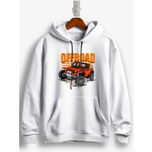 MGAX Off Road Jeep Baskılı Regular Kapşonlu Sweatshirt
