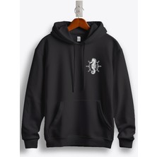 MGAX Deniz Atı Arma Baskılı Regular Kapşonlu Sweatshirt