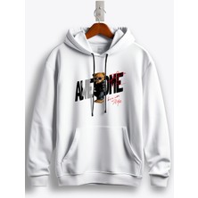 MGAX Sevimli Ayı Awesome Born With Style Baskılı Regular Kapşonlu Sweatshirt