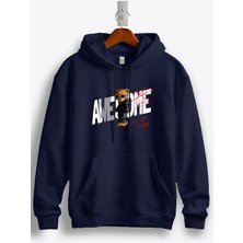 MGAX Sevimli Ayı Awesome Born With Style Baskılı Regular Kapşonlu Sweatshirt