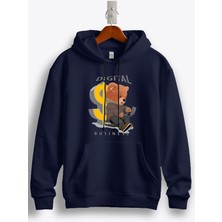 MGAX Sevimli Ayı Digital Business Baskılı Regular Kapşonlu Sweatshirt