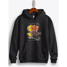 MGAX Sevimli Ayı Digital Business Baskılı Regular Kapşonlu Sweatshirt