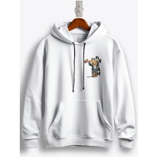 MGAX Sevimli Ayı Dream Pilot Arma Baskılı Regular Kapşonlu Sweatshirt