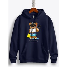 MGAX Dalgıç Şnorkelli Sevimli Ayı Baskılı Regular Kapşonlu Sweatshirt