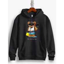 MGAX Dalgıç Şnorkelli Sevimli Ayı Baskılı Regular Kapşonlu Sweatshirt