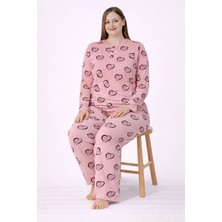 Fames Büyük Beden Uzun Kollu Kadın Pijama Takımı