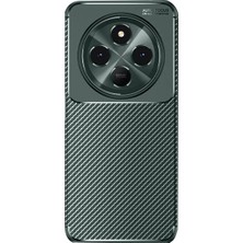 Cepmoda Redmi 14C Uyumlu Karbon Desenli Mat Silikon Telefon Kılıfı - Koyu Yeşil