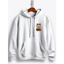 MGAX Sevimli Ayı Hug Arma Baskılı Regular Kapşonlu Sweatshirt