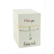 Zero Land Gld-Spt- I Love Yazılı Bileklik Kartı 200 Adet - Beyaz